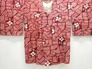 アンティーク　本総絞り幾何学に花模様道行コート